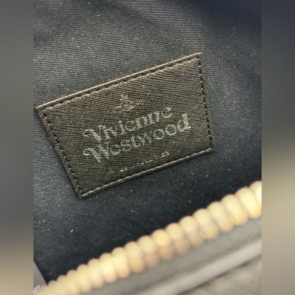🆕 VIVIENNE WESTWOOD 🧿 NWOT Ruby Round Crossbody Bag, Black Jacquard - AUTH - Picture 11 of 16